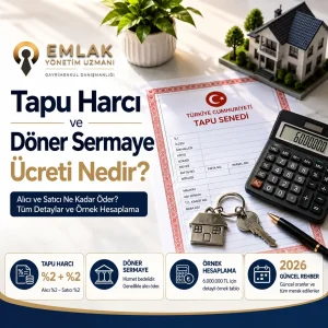Tapu Harcı ve Döner Sermaye Ücreti Nedir? Alıcı ve Satıcı Ne Kadar Öder?
