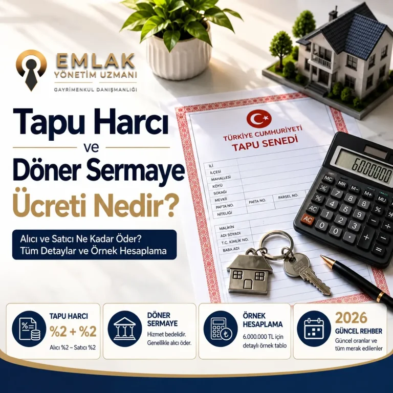 Tapu Harcı ve Döner Sermaye Ücreti Nedir? Alıcı ve Satıcı Ne Kadar Öder?