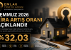 Temmuz 2026 Kira Artış Oranı Açıklandı: TÜİK’e Göre Yeni Kira Artış Oranı %32,03 temmuz 2026 kiraş artış oranı ne oldu