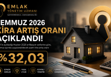 Temmuz 2026 Kira Artış Oranı Açıklandı: TÜİK’e Göre Yeni Kira Artış Oranı %32,03 temmuz 2026 kiraş artış oranı ne oldu