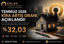 Temmuz 2026 Kira Artış Oranı Açıklandı: TÜİK’e Göre Yeni Kira Artış Oranı %32,03